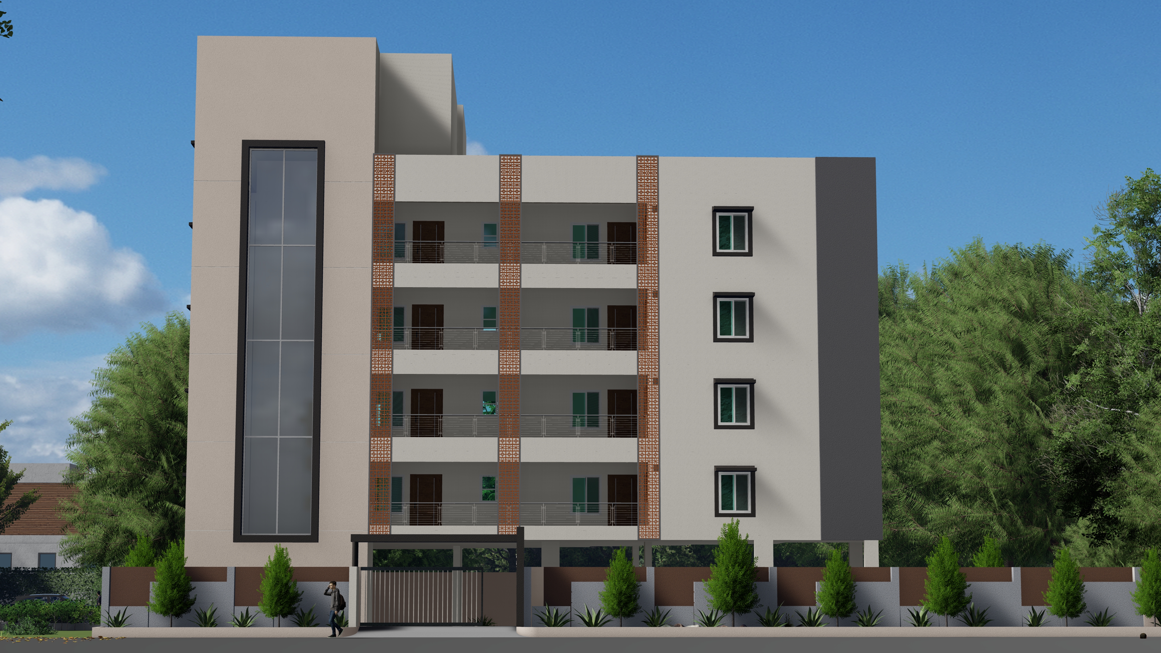 Medchal Apartments courtyard
