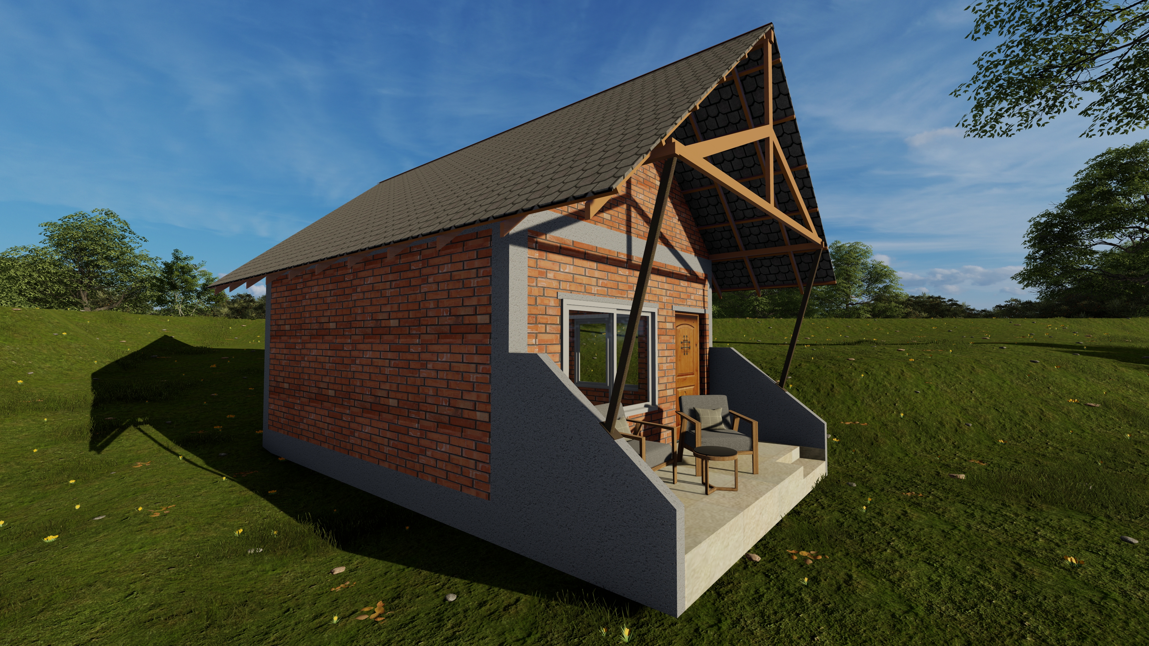 Veda Farmhouse courtyard